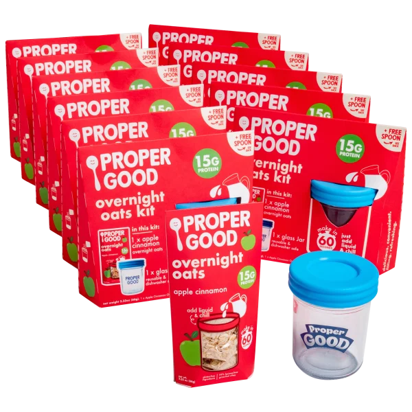 12-Pack: Proper Good Overnight Oats Kit (Apple Cinnamon)