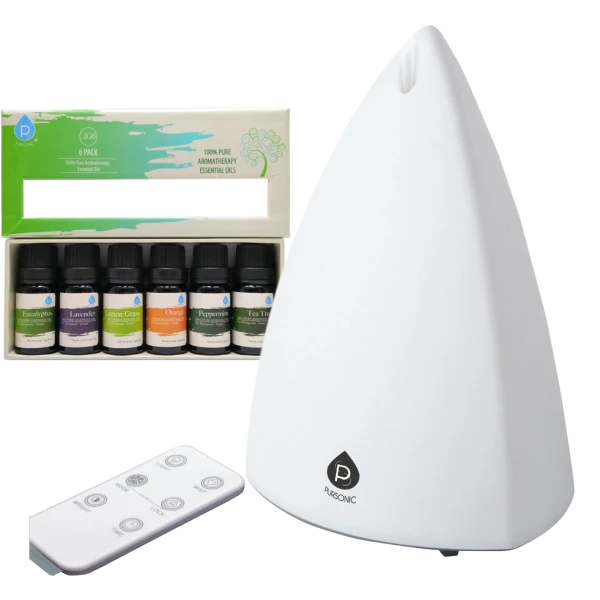 Pursonic Aroma Diffuser with 6-pack of Essential Oils