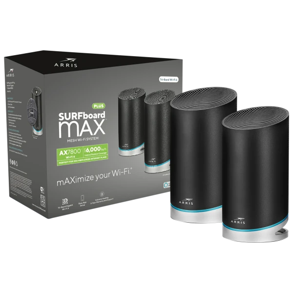 ARRIS SURFboard MAX W130 AX7800 Tri-Band Mesh Wi-Fi 6 System