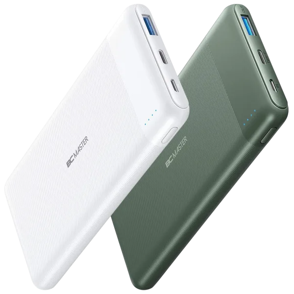 2-Pack: BCMaster 10,000mAh Portable Charger with 18W Power Delivery USB-C