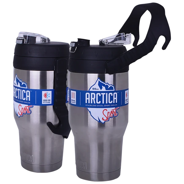 2-Pack: Arctica 50oz Dual-Wall Vacuum Insulated Stainless Tumblers with Handles