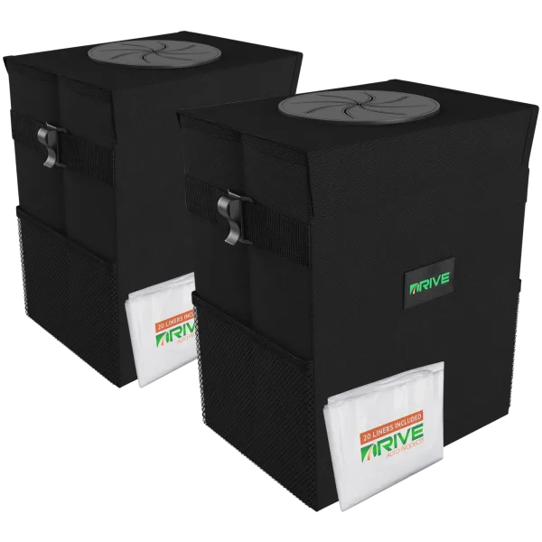 2-Pack: Drive Auto Collapsible Car Trash Can + 40 Bags