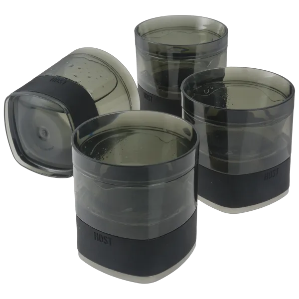 4-Pack: HOST Freeze Double-Walled Cooling Whiskey Cups