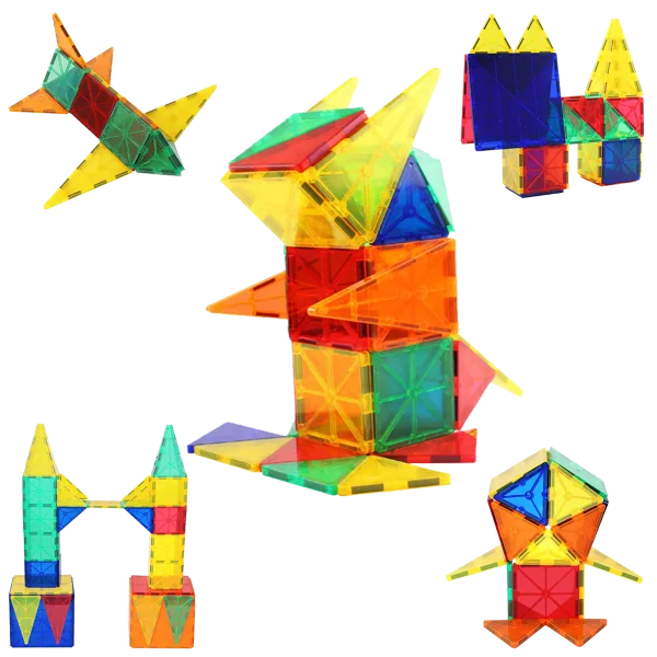 60-Piece Magnetic Tile Set