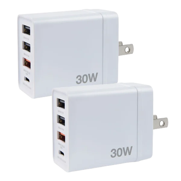 2-Pack: Verbatim 30W 4-Port USB Wall Charger
