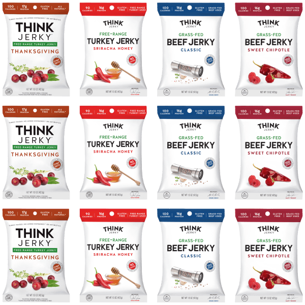 12-Pack: Think Jerky 1.5oz Bags