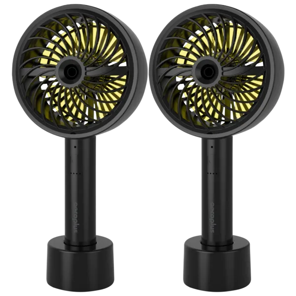 2-Pack: Aeroplus Rechargeable 5-Speed Handheld Misting Fan