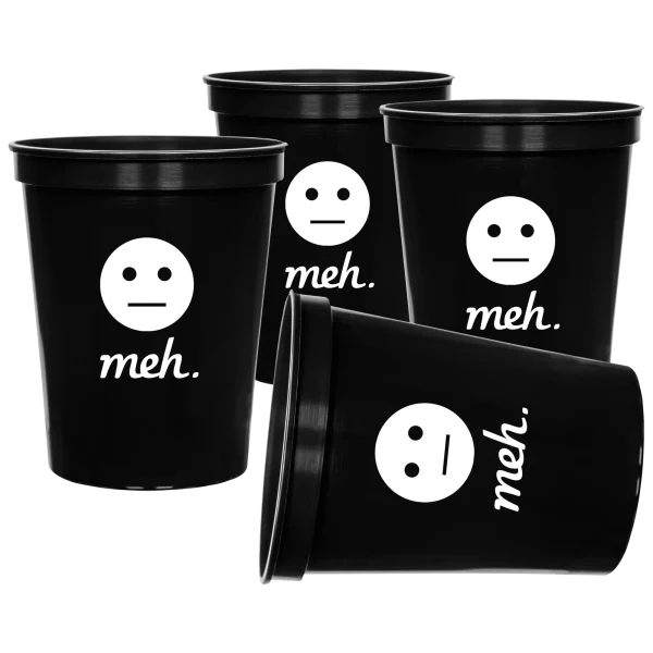 4-Pack: 16oz Meh Stadium Cups