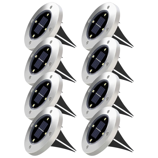 8-Pack: In-Ground Solar Pathway Lights with Bright LEDs