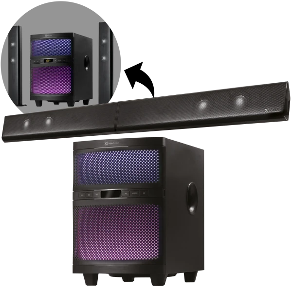 KlipXtreme MystiK Surround 2.1 Bluetooth Soundbar with Subwoofer