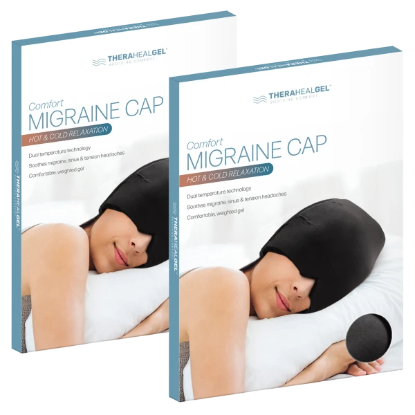 2-Pack: TheraHeal Gel Comfort Hot & Cold Migraine Caps