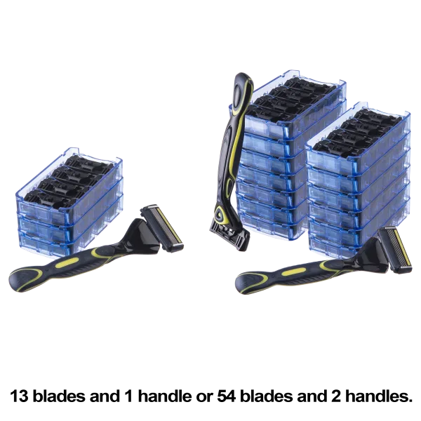 13-or-54-Pack: 6-Blade Shaving Razor Bundles