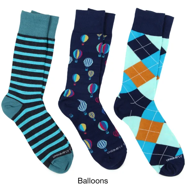 3-Pack: Unsimply Stitched Men's Dress Socks