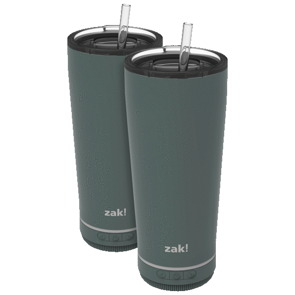 2-Pack: Zak! Play Stainless Steel Tumbler or Bottle with Bluetooth Speaker