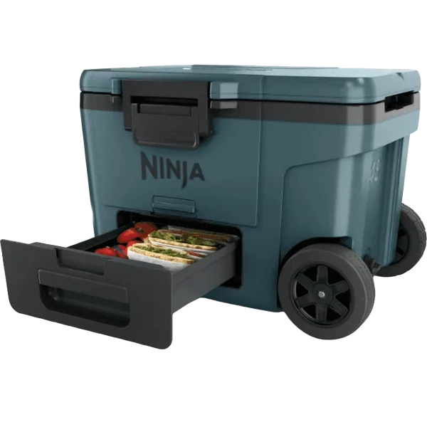 Ninja FrostVault 45qt Wheeled Cooler with Freezer Pack Divider & Cutting Board