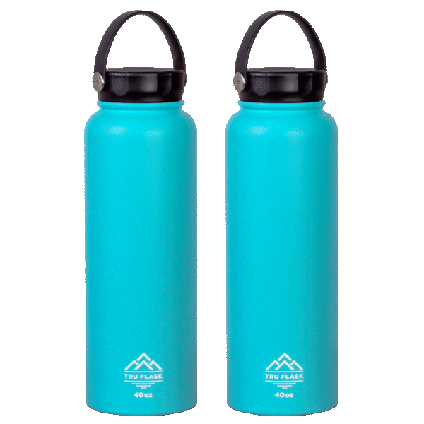 2-Pack: TRU FLASK 40oz Insulated Bottles