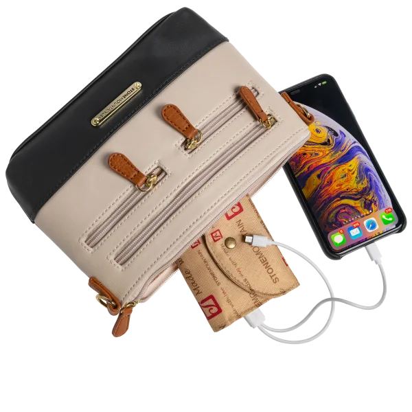 Stone Mountain Genuine Leather Charging Handbag