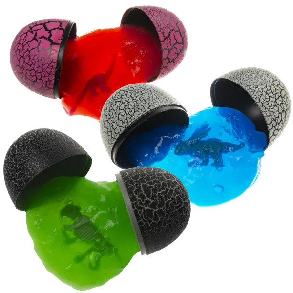 3-Pack: Dinosaur Egg Slime (Assorted Colors)