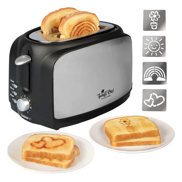 Toast On! Extra-Wide 2-Slot Impression Toaster