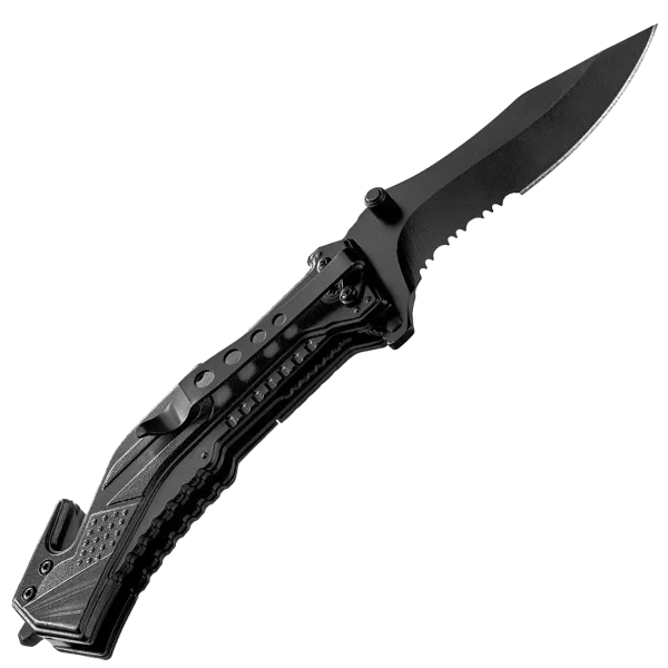 Outdoor Nation Rescue Knife Seatbelt Cutter & Glass Breaker w/LED Flashlight