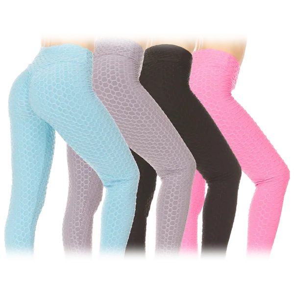 3-Pack: Women's Ruched High-Waist Tummy Control Leggings