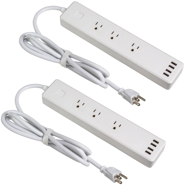 2-Pack: Etekcity 3-Outlet Surge Protector Power Strip with 4 USB Charging Ports
