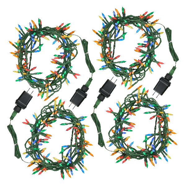 4-Pack: Bethlehem Lights 120 LED Garland Style Cluster Light Strands