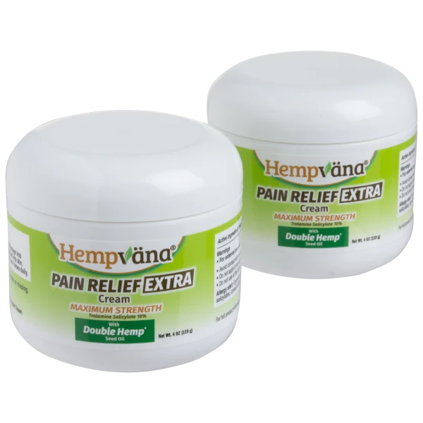2-Pack: Hempvana Pain Relief Cream (4oz Jars)