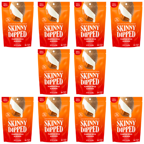 10-Pack: SkinnyDipped Almonds