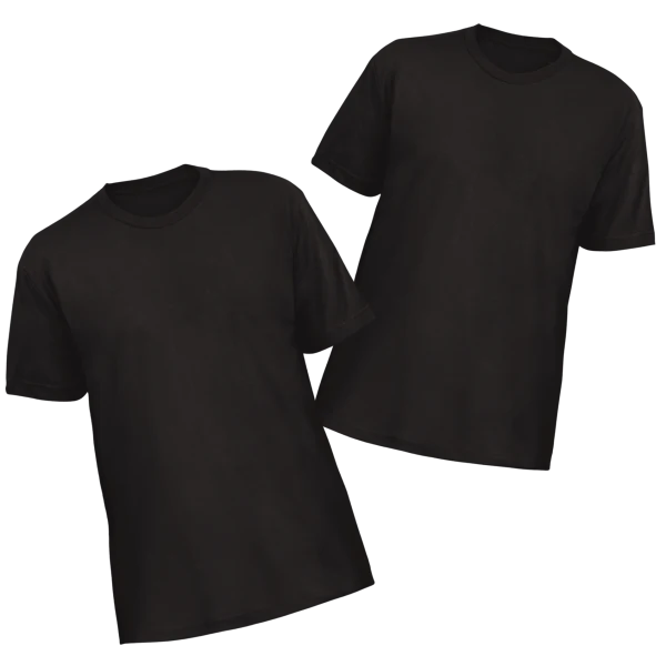 2-Pack: Blank Black Shirts