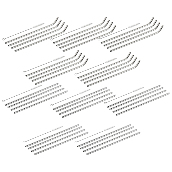 40-Pack: Cuisinart Reusable Stainless Steel Straws