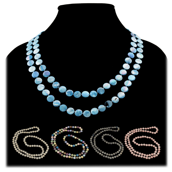 Pacific Pearls Genuine Mother of Pearl Double-Strand Necklaces -