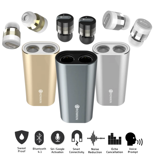 Rowkin Bit Charge Stereo Wireless Bluetooth Earbuds