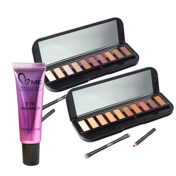 Makeover Essentials 3-Piece Set: Eyeshadow Palettes with Eye Primer
