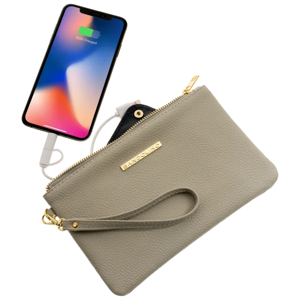 Bandolino Grey Charging Pouch Wristlet