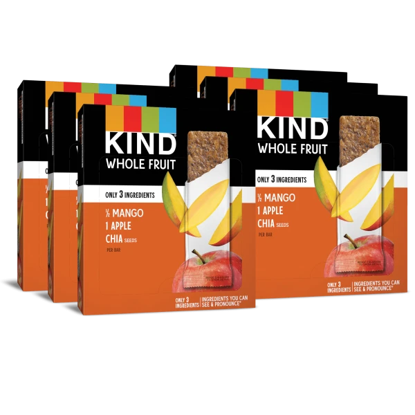 72-Pack: KIND Pressed Mango Apple Chia Bars (72 x 1.2oz)