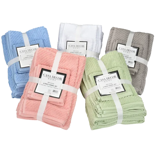Casa Decor 6-Piece Towel Set