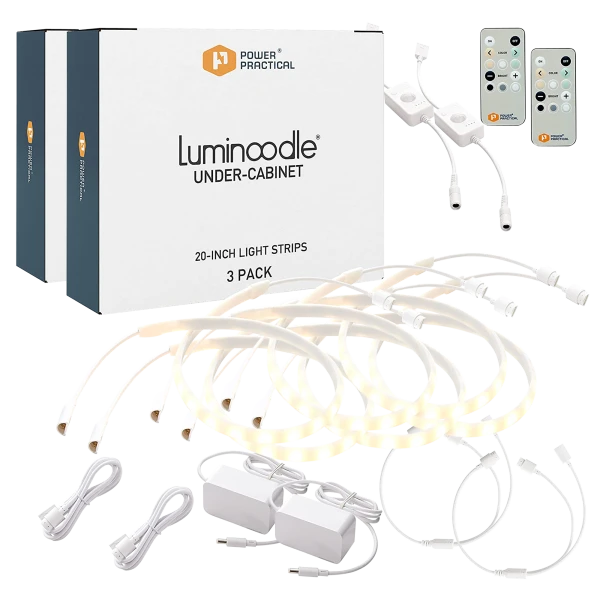 6-Pack: Power Practical Luminoodle Under Cabinet Lights