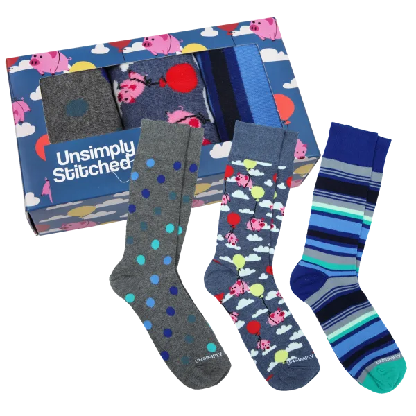 3-Pack: Unsimply Stitched Men's Dress Socks