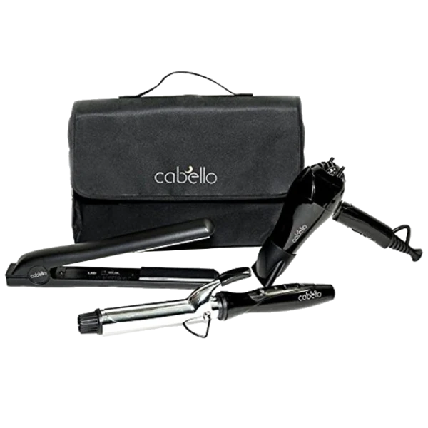 Cabello Prime 4-Piece Style/Travel Hair Tools Kit