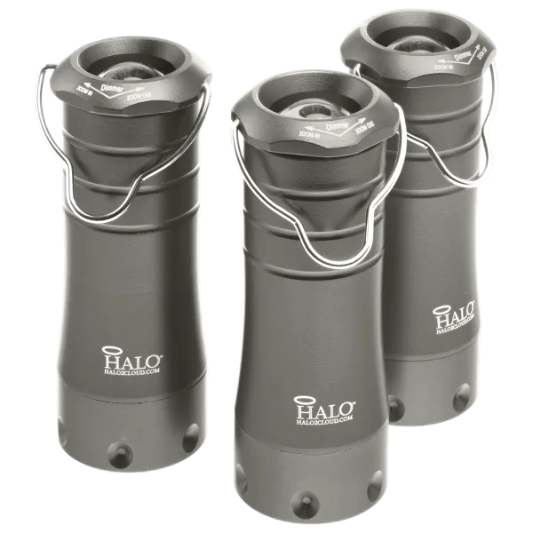 3-Pack: Halo Mini 2-in-1 LED Lantern & Flashlight