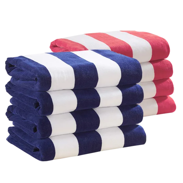 4-Pack: Cabana Stripe 30" x 60" Beach Towels