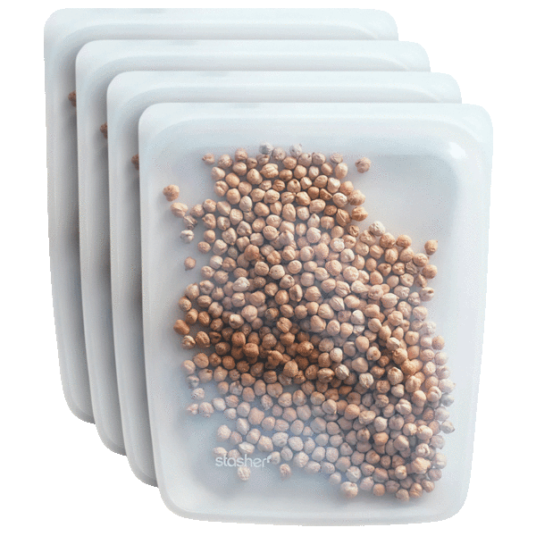 4-Pack: Stasher Reusable Storage Bag 64oz 1/2 Gallon