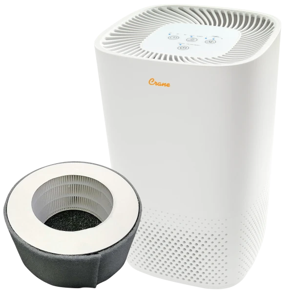 Crane UV True HEPA Air Purifier with Extra Replacement Filter