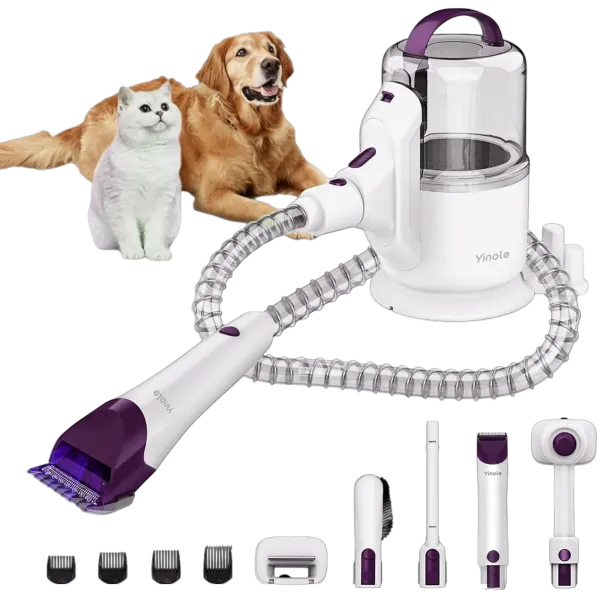 Yinole Pet Grooming Vacuum W 2.5L Dustbin Capacity