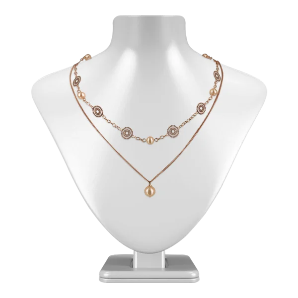 18K Gold Filled Graduated Pearl Necklace