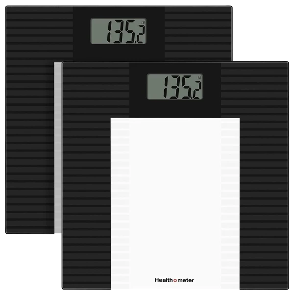 2-Pack: Health-O-Meter Digital Glass Body Weight Tracking Bathroom Scale