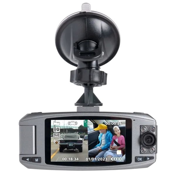 Whistler Dual Camera Rotating Dash Cam (D2200S) (Certified Renewed)