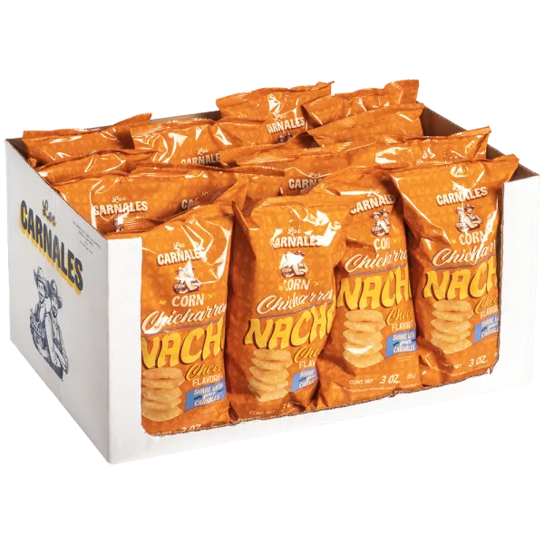 16-Pack: Los Carnales Nacho-Flavored Corn Chicharrones