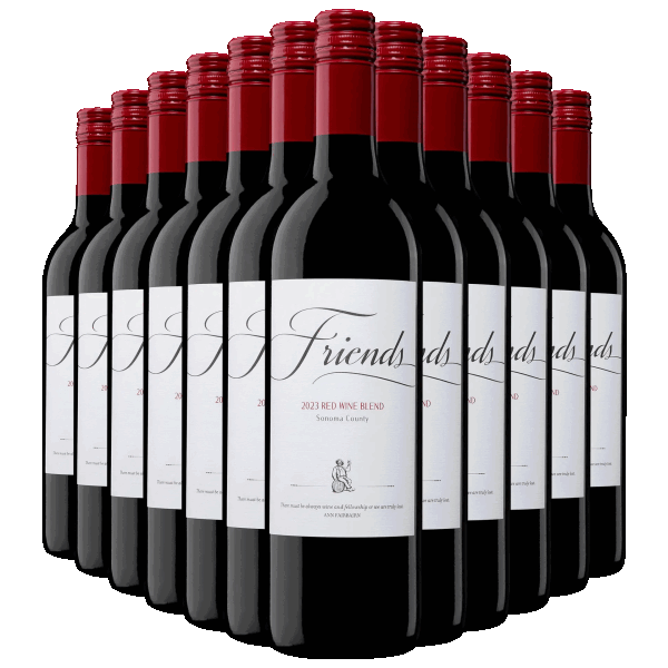 12-Pack: Pedroncelli Friends White or Red Wine